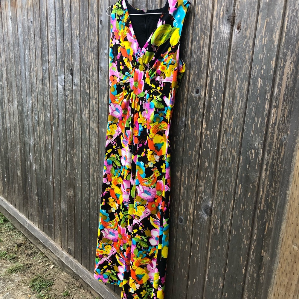 70’s vivid floral maxi - Picture 5 of 8